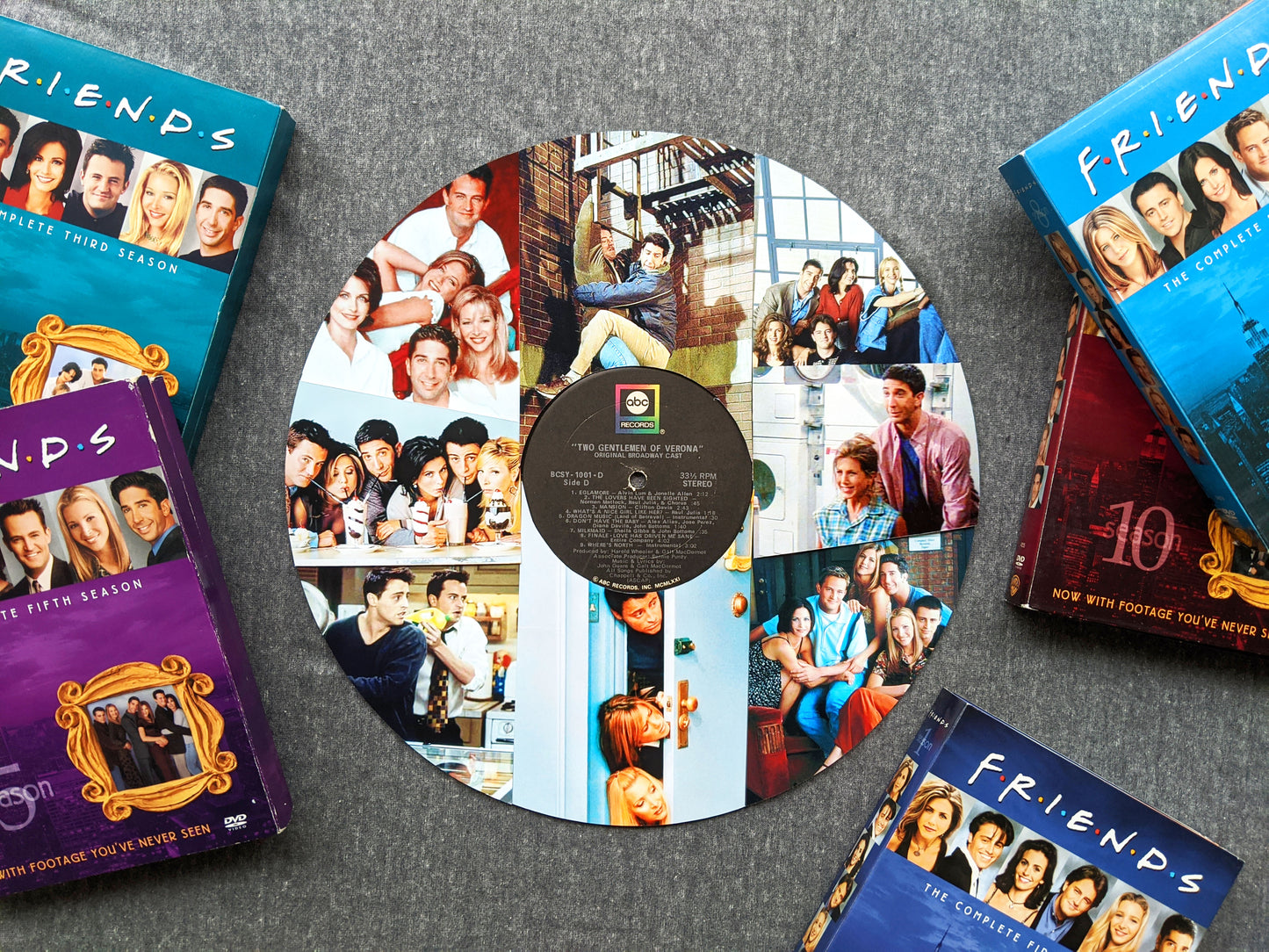 TV Friends Vinyl Record Photo Collage