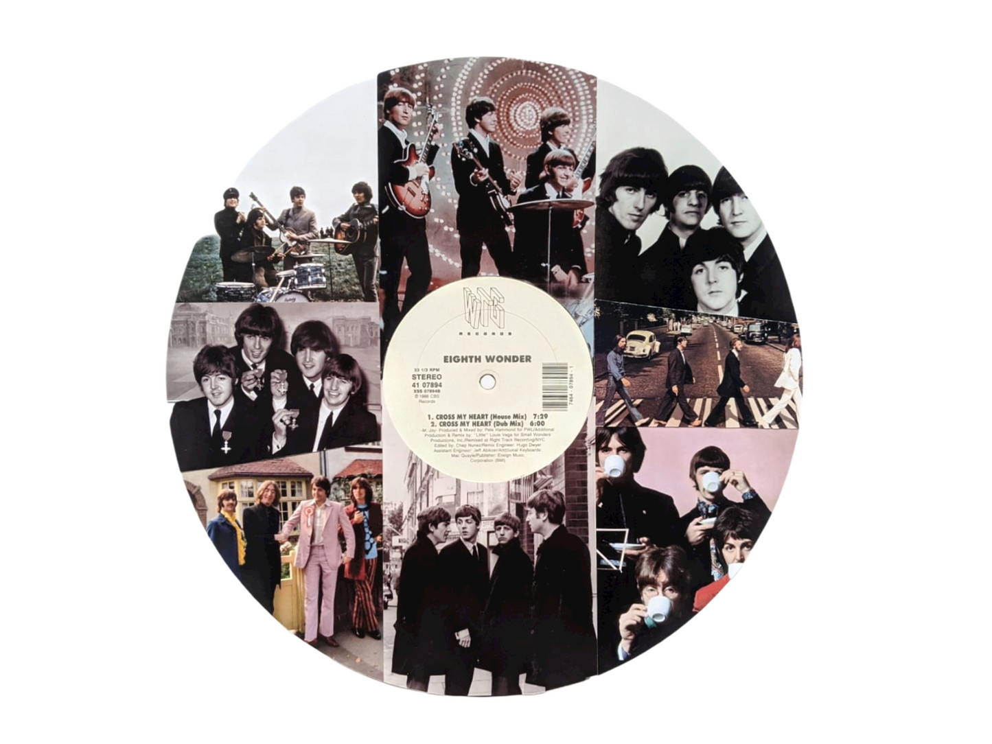 The Beatles Vinyl Record Photo Collage