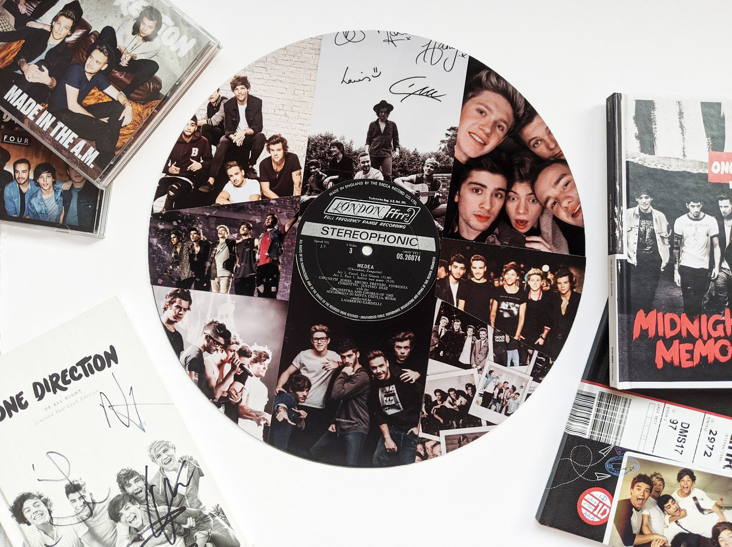 One Direction Vinyl Record Photo Collage